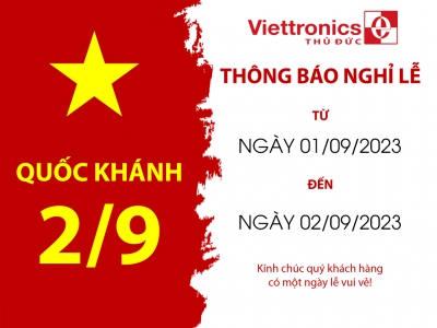 THÔNG BÁO LỊCH NGHỈ LỄ QUỐC KHÁNH 2/9 NĂM 2023