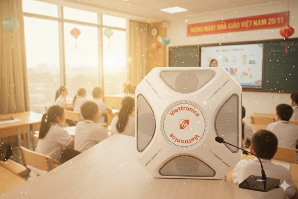 Ra Mắt Loa Đa Hướng 360 Viettronics Thủ Đức – Giải Pháp Âm Thanh Thông Minh Cho Lớp Học &amp; Phòng Họp Hiện Đại