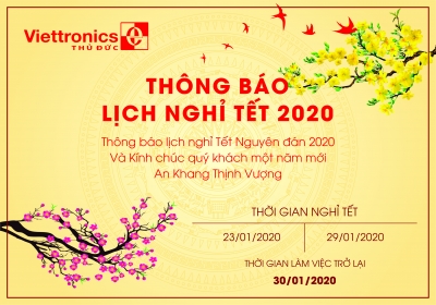 Thông báo lịch nghỉ tết Xuân Canh Tý 2020