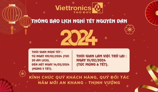 THÔNG BÁO LỊCH NGHỈ TẾT NGUYÊN ĐÁN 2024