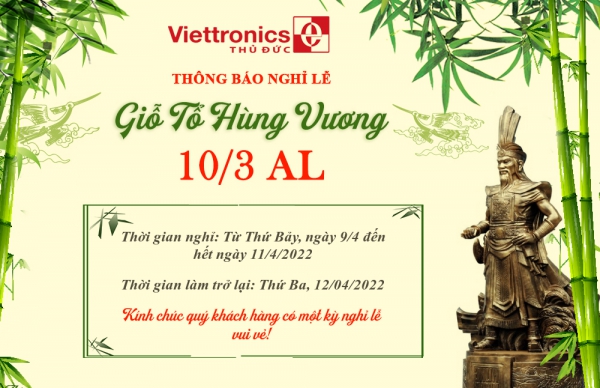 Thông báo lịch nghỉ Giổ Tổ ngày 10/3 Âm Lịch năm 2022